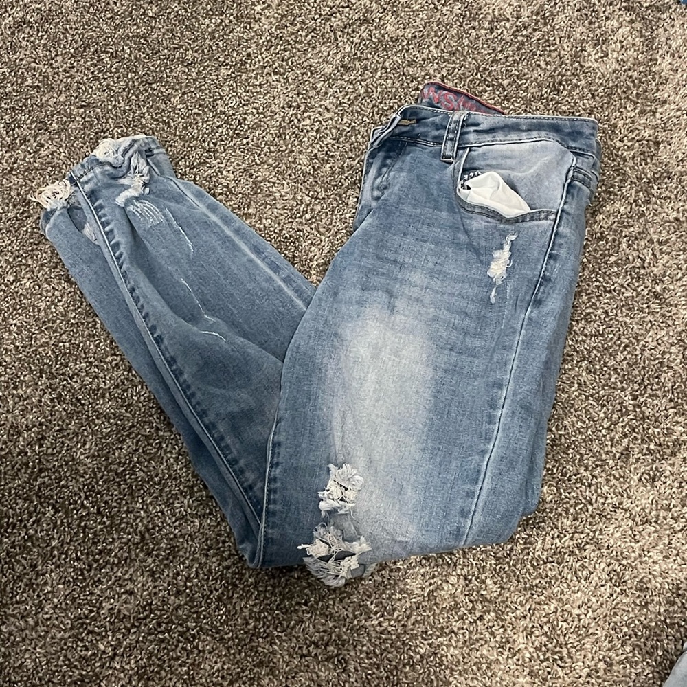 Ripped medium wash jeans